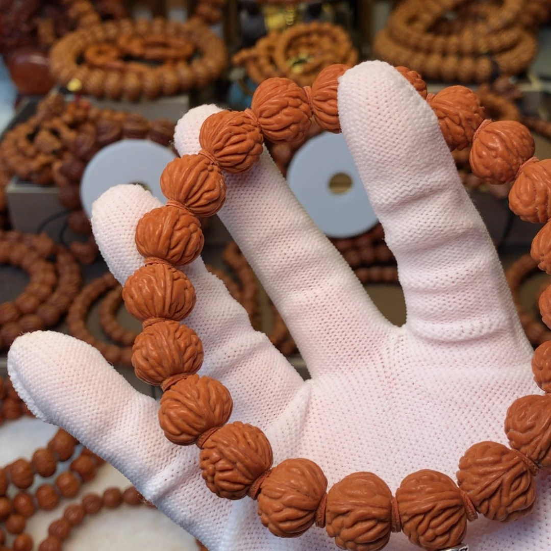 桃核手串秦岭龙纹