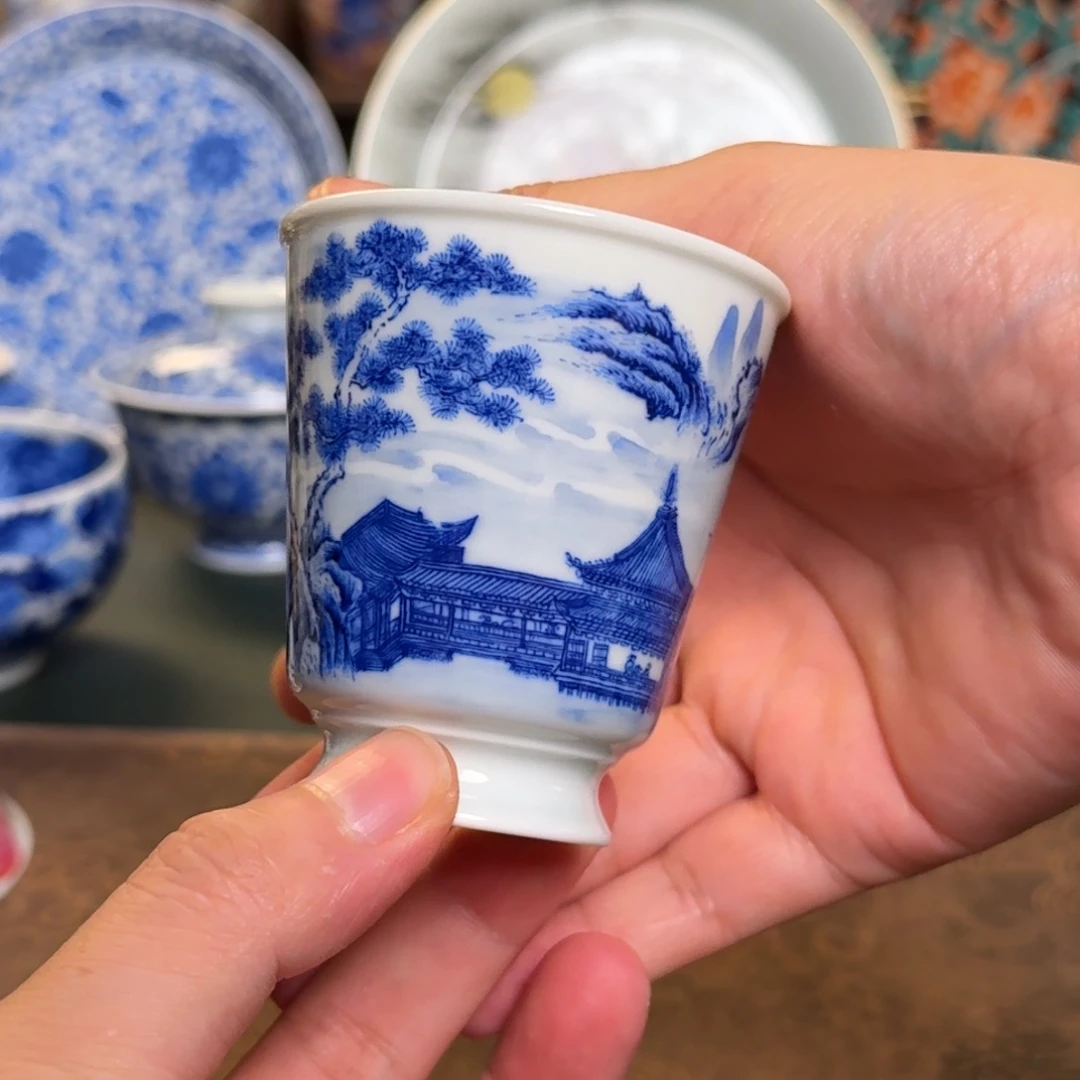 纯手工手绘陶瓷茶具微瑕