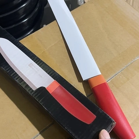 微瑕不锈钢slr迪欧刀水果刀红