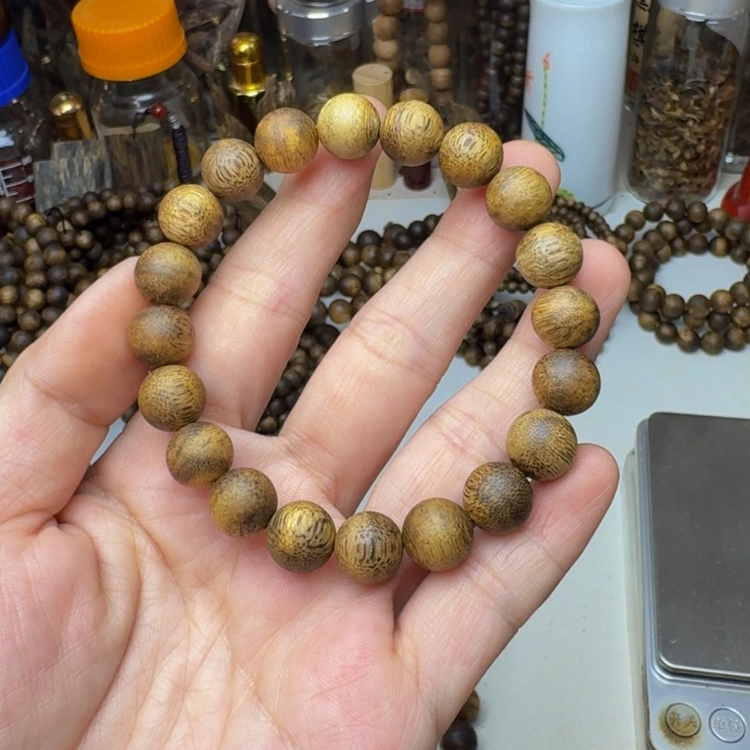 S***9沉香沉香碎屑白棋花珠1.0，6克+