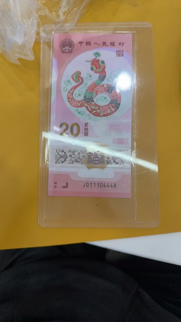 蛇年纪念钞011104448