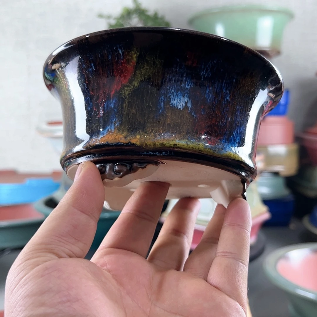 15.2*7.5窑变花盆一只