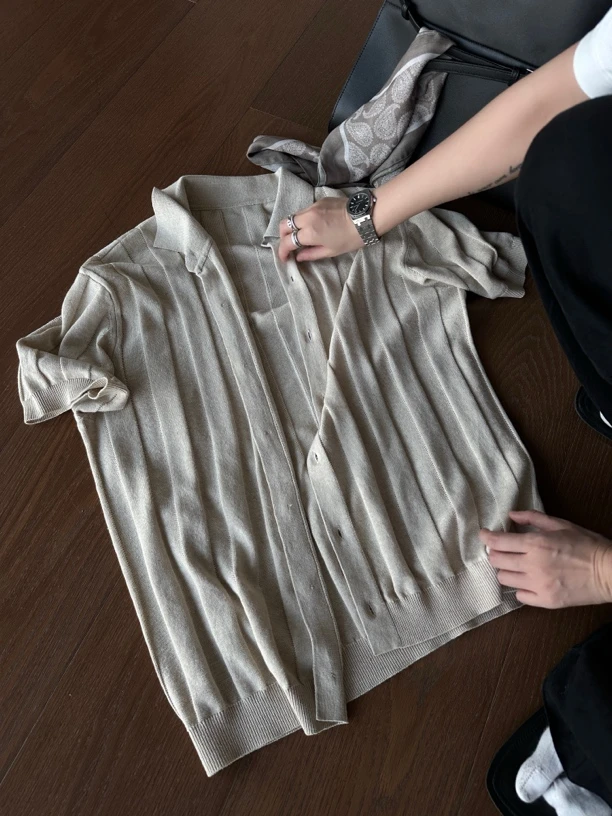 Lion 夏季亚麻老钱风针织开衫