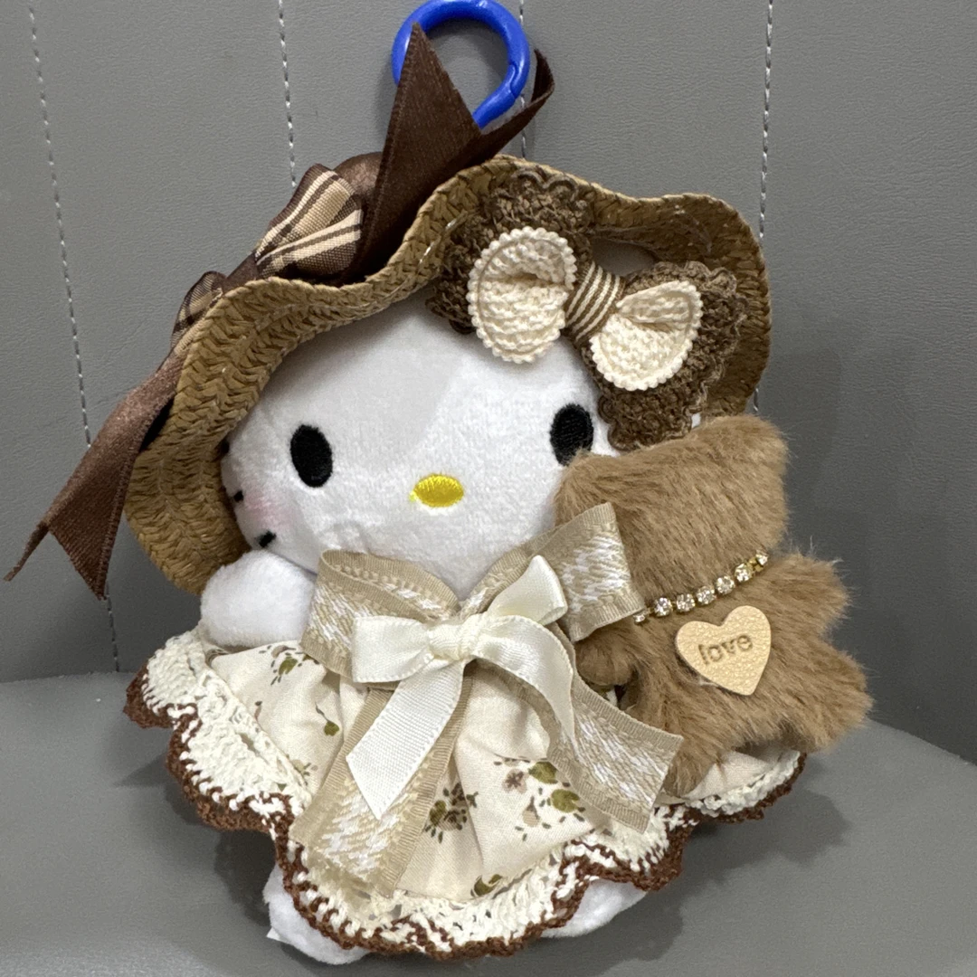 当天发货【美拉德草帽】正版Hellokitty挂件情侣闺蜜款可爱包包挂件