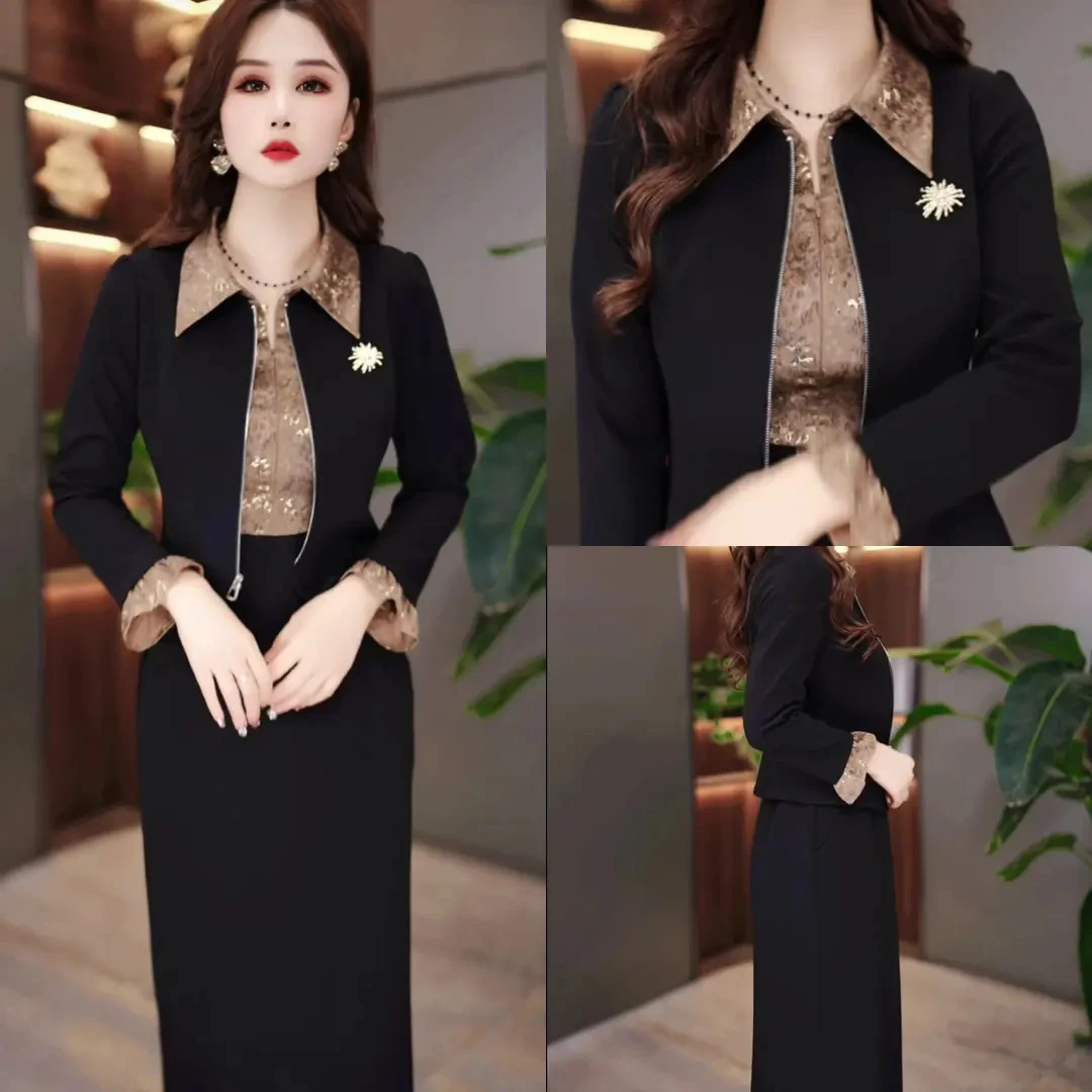 秋季新款连衣裙2025秋季韩版气质显瘦百搭收腰连衣裙MY25Y2520