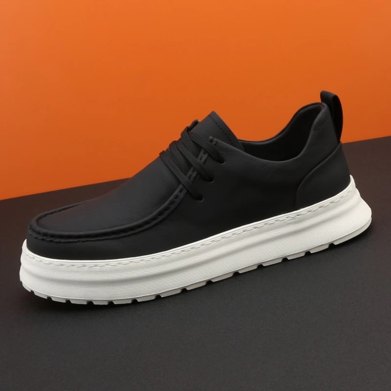 2025新款爆款男鞋潮流百搭板鞋男款休闲皮鞋真皮高档男式休闲鞋子