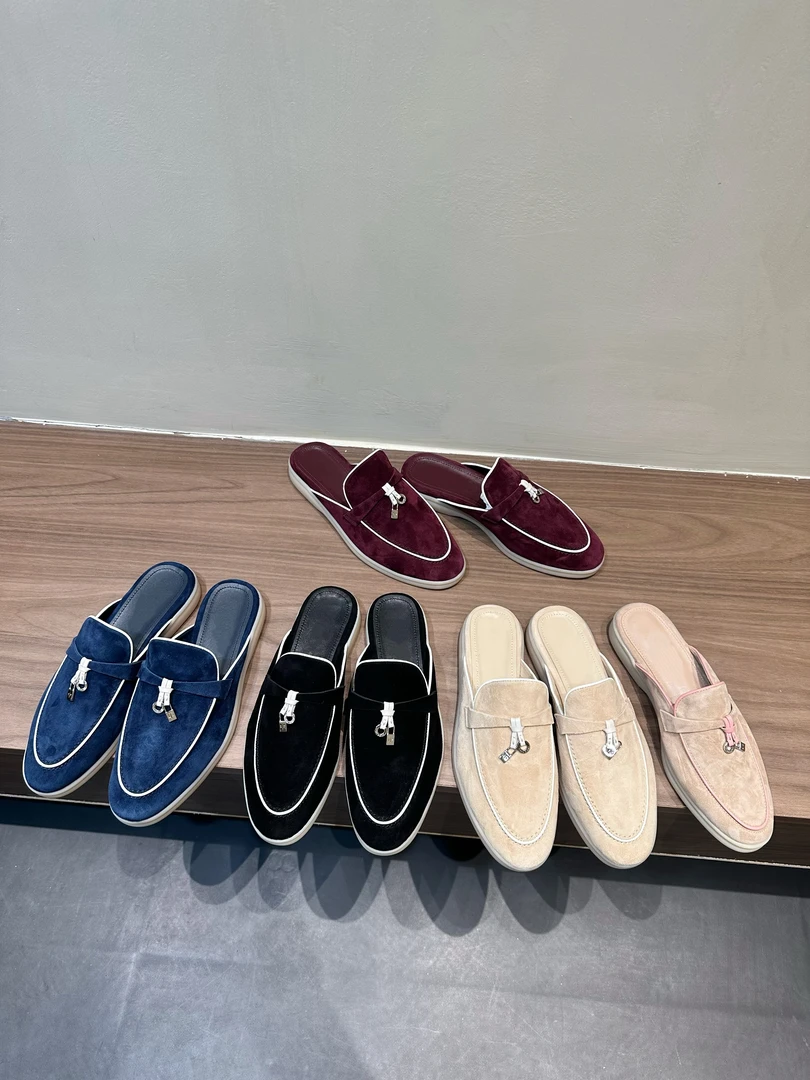 【JX专属】LP老钱风复古穆勒包边拖鞋时尚厚底懒人鞋YY