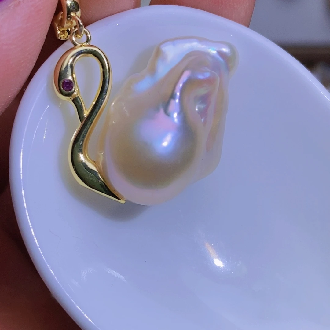 淡水珍珠淡水珍珠银S925镶嵌