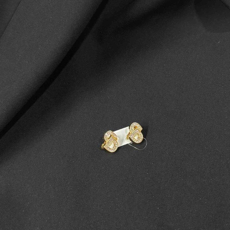 99新 DIOR/迪奥 乱乱子中古汉堡/耳夹/116630