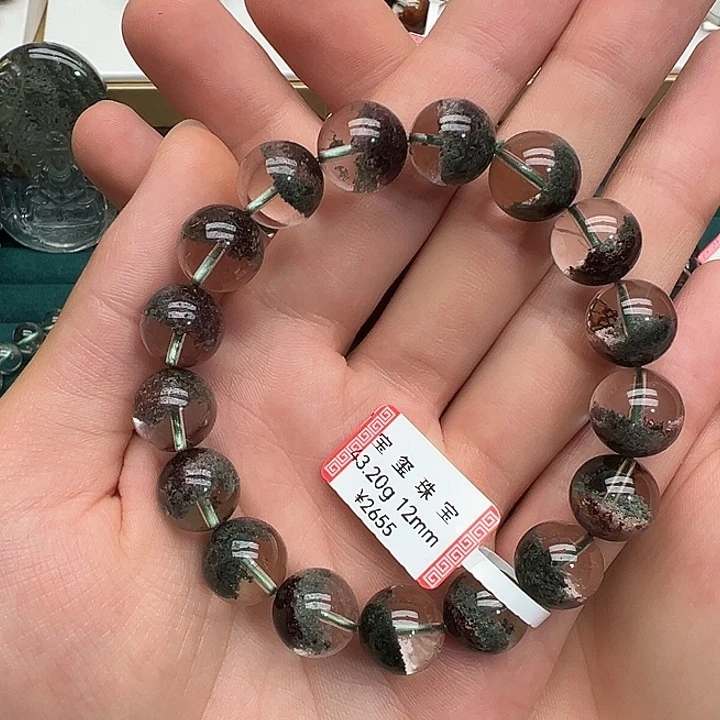 水晶手串未镶嵌拥*风绿幽灵