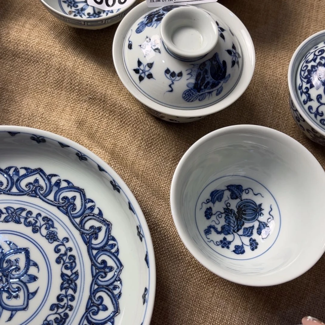 ）***海不提不换微瑕鱼盖碗盖碗盖碗