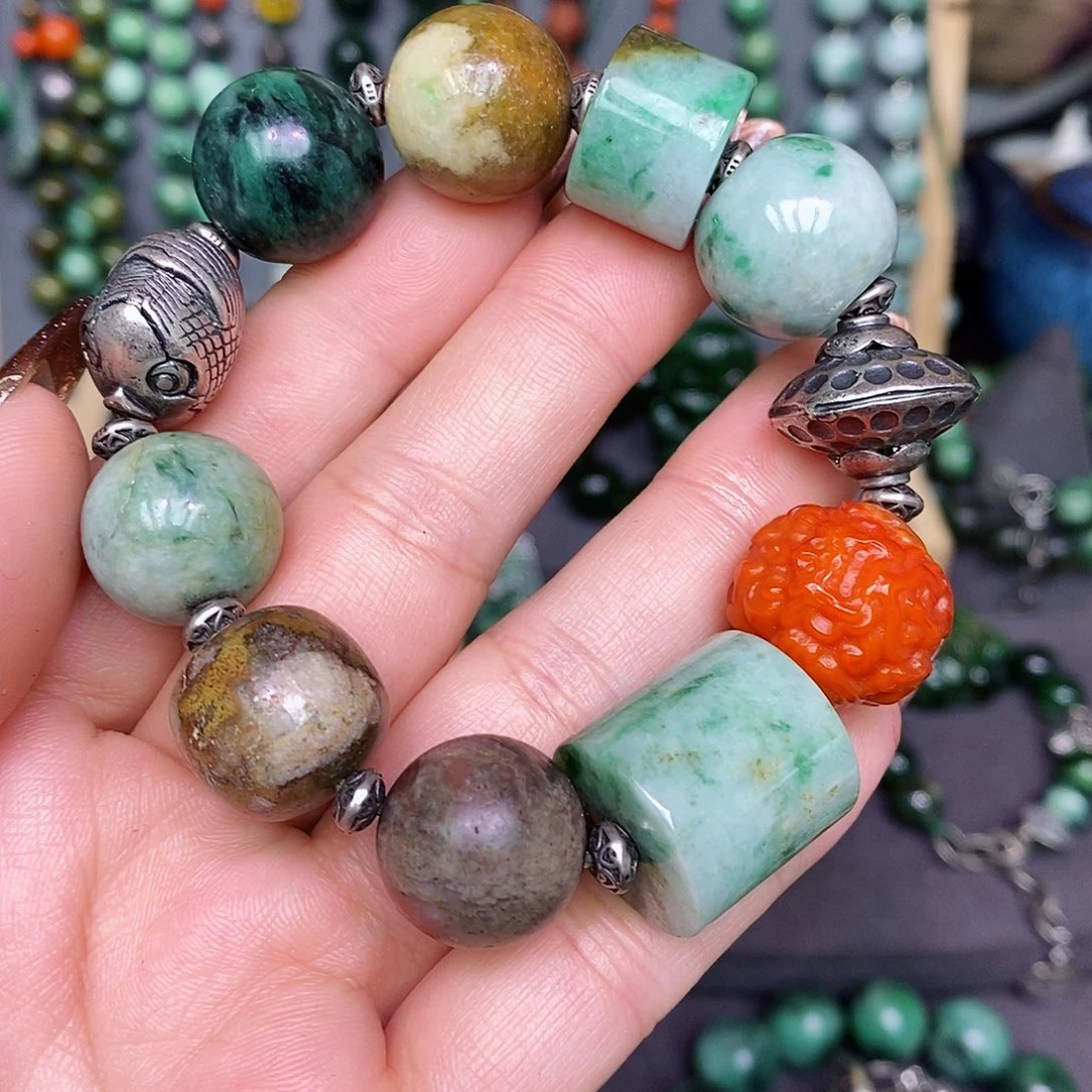 翡翠手链未镶嵌J***y漂亮美眉