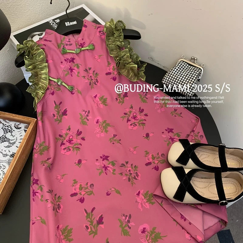 现货BD.M【花间语】女童夏装背心裙连衣裙2025新款儿童裙子