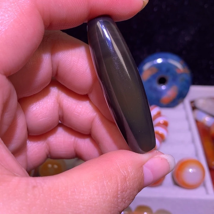 青***水玛瑙/玉髓未镶嵌颈饰