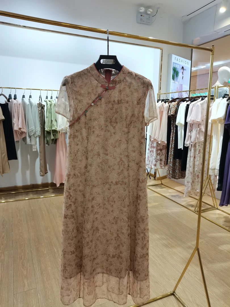 2025夏装新款时尚气质改良版国风旗袍连衣裙