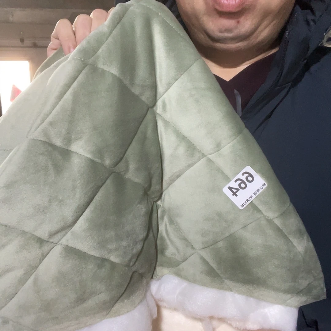 化纤宽1.75米尘土脏加厚款超柔法兰绒双面绗棉1米价664