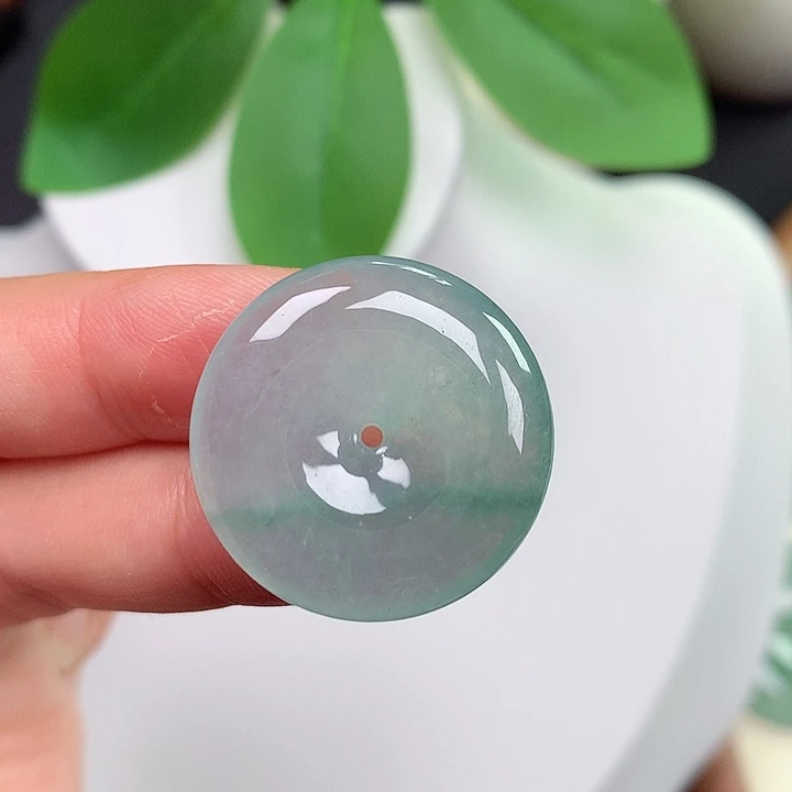 翡翠未镶嵌颈饰平安扣 24.9x5.6mm