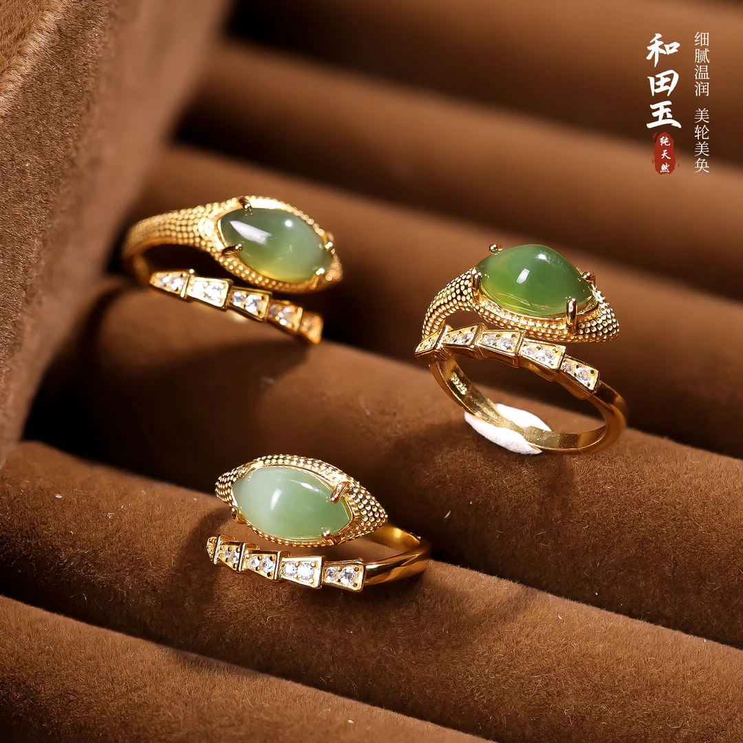 【李哥推荐】925银和田玉戒指@ZP50114043@多样性发一