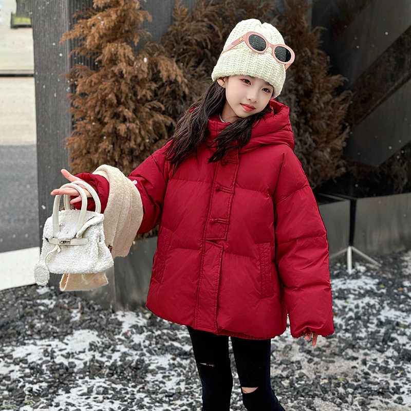 女童国风加厚棉服秋冬2025新款儿童新中式拜年服女孩连帽外套洋气