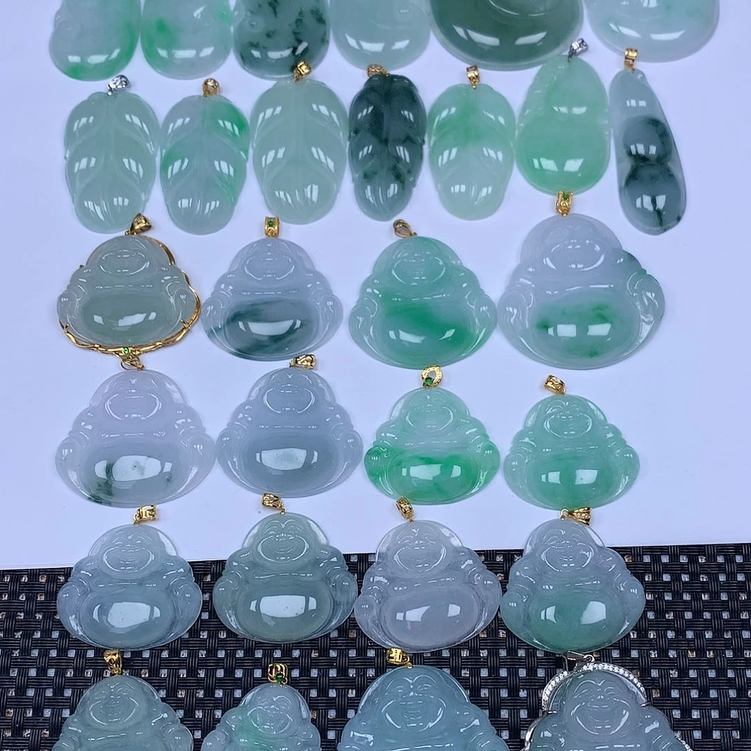 翡翠未镶嵌颈饰天然