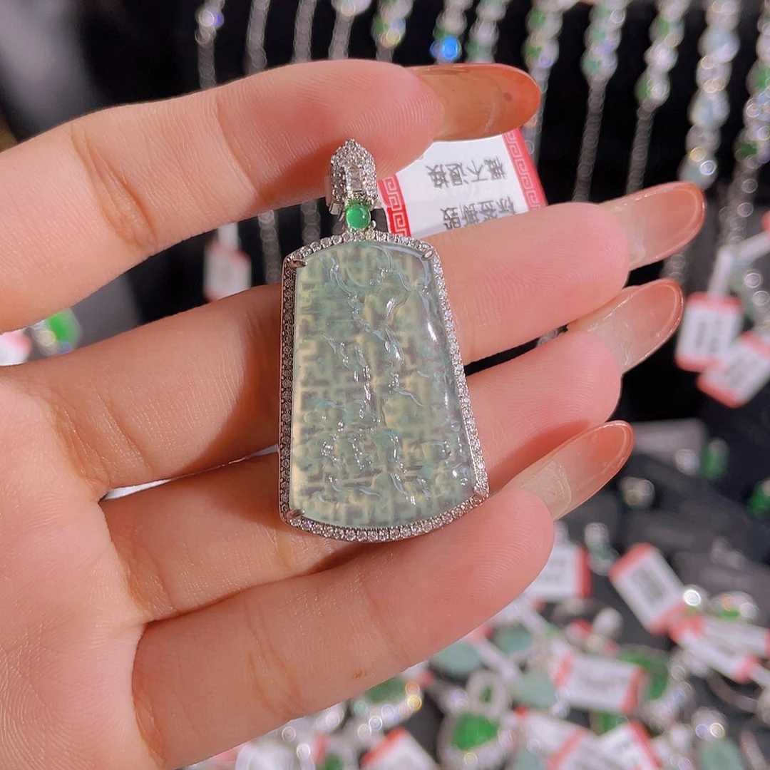 翡翠未镶嵌吊坠(不含链)