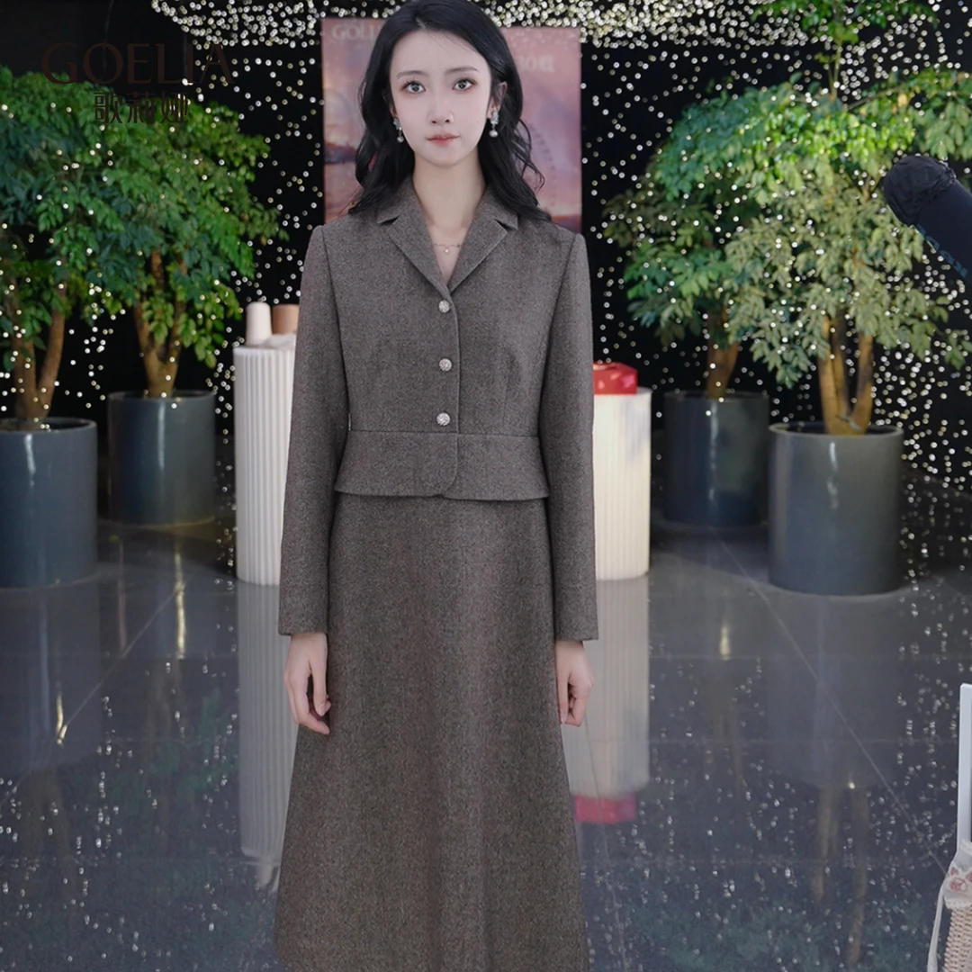 歌莉娅 冬季新品  假两件连衣裙  1ECL4K860