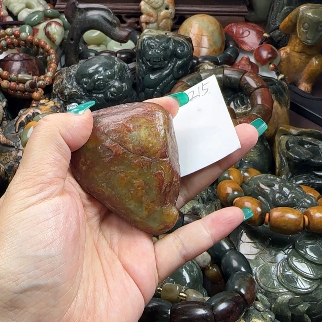 岫岩河磨玉（透闪石质玉）手把未镶嵌