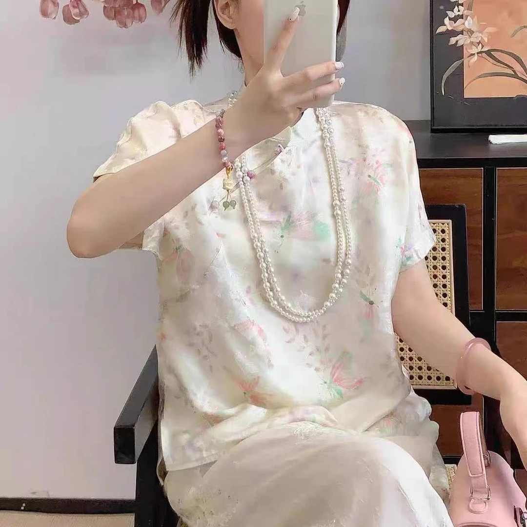 新中式气质清爽小蝶小衫5346