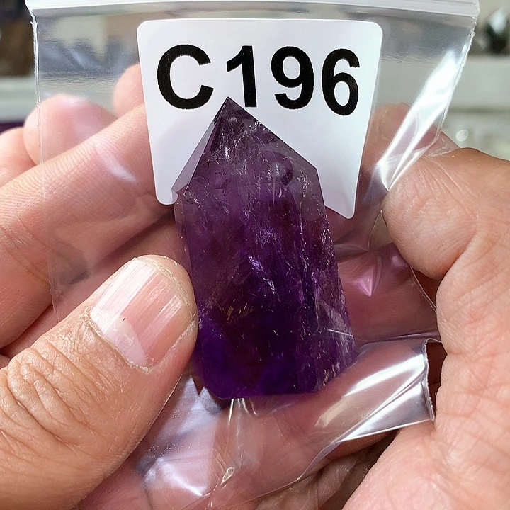 紫晶天然水晶柱子C196未镶嵌?**?