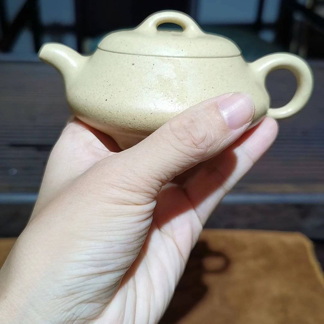 一***金紫砂花盆汉棠石瓢半手工
