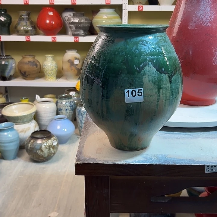 星***鱼白泥花瓶高31口15。105