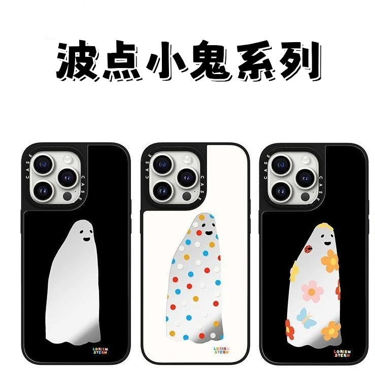 【波点小鬼系列】case黑框镜面适用于iphone16pm/15pm/手机壳