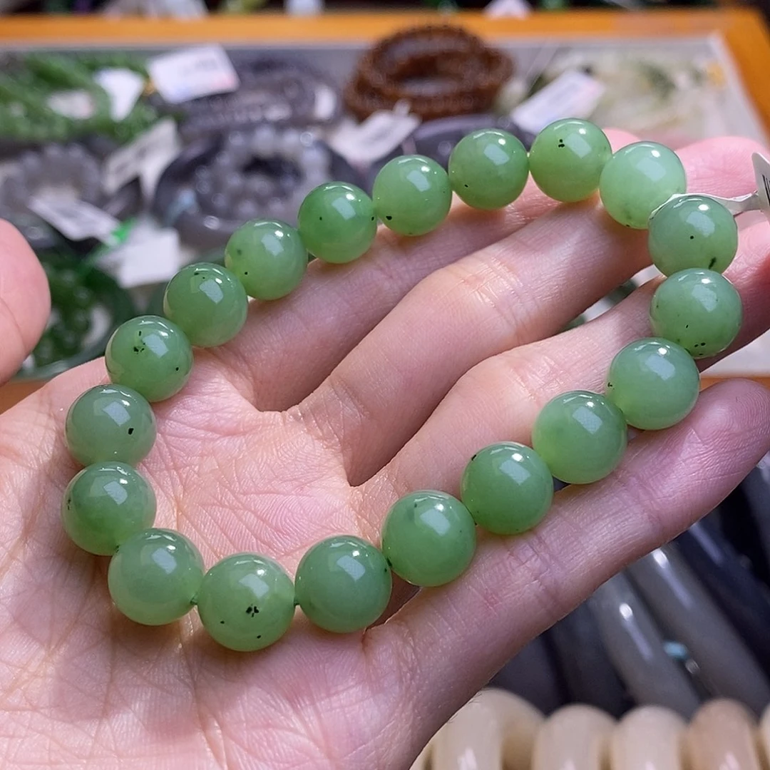 颈饰未镶嵌和田玉碧玉乌兰海手串10MM