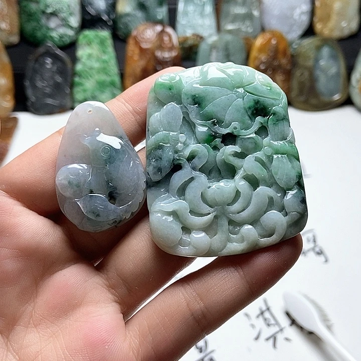 翡翠未镶嵌毛衣链翡翠a货