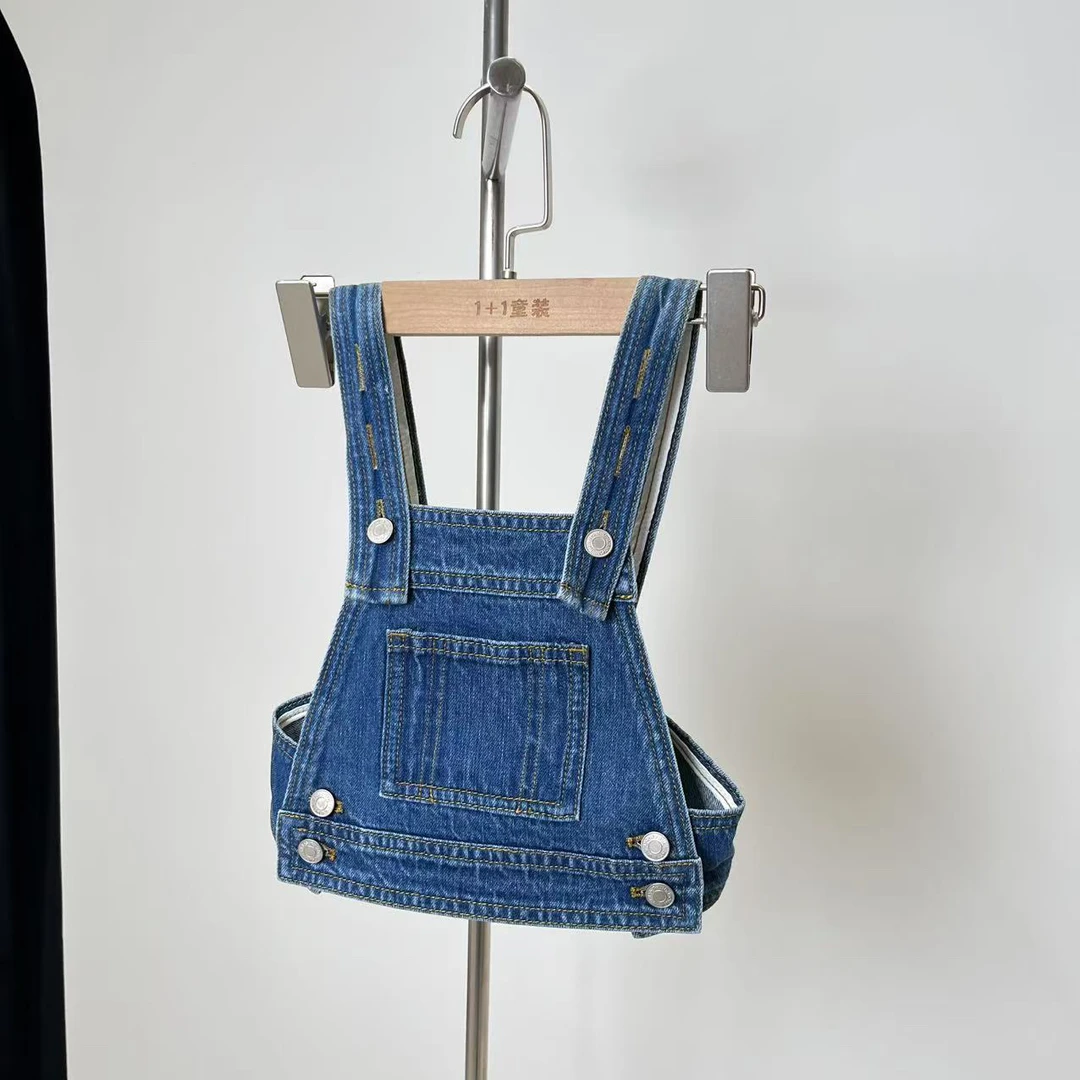 夏款女童时尚牛仔背心6703高奢亲子系