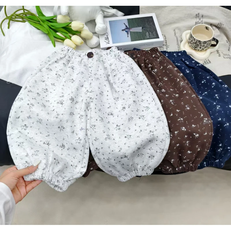 秋上新./【森系穿搭】儿童韩版宽松森系田园碎花灯笼裤8101