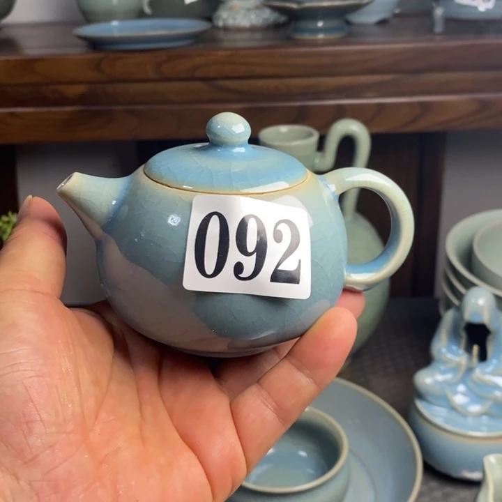 收***隅壶原矿釉原产地汝瓷精品