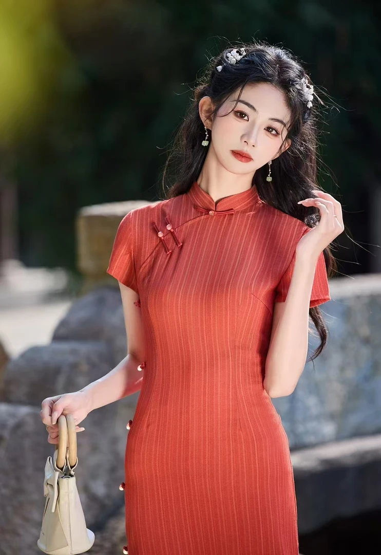夏款-【半夏】重工设计师款长款气质夏季古风复日常中国风显瘦旗袍