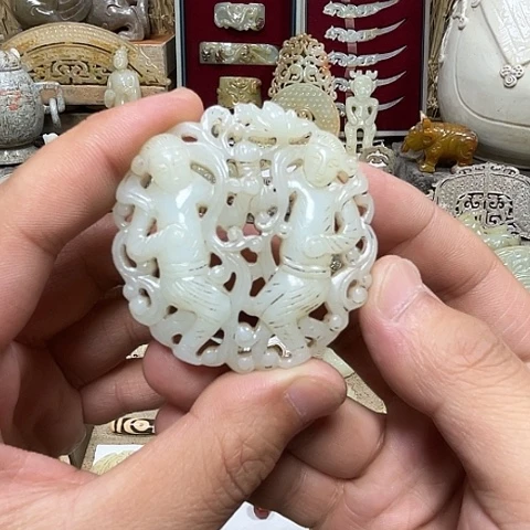 和田玉未镶嵌挂件