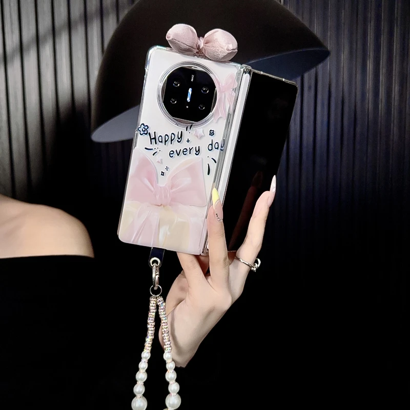 适用华为matex5手机壳新款matex6典藏版套x3仙女风粉蝴蝶结小众女