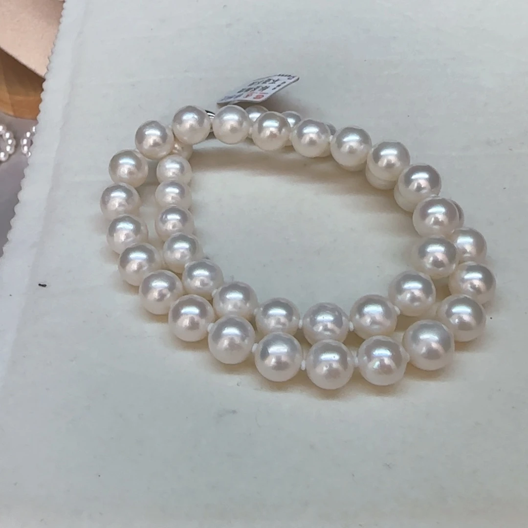 淡水珍珠银S925镶嵌项链