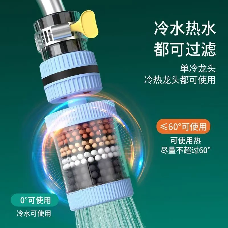 水龙头过滤器万能接口可拆洗净水过滤器防溅花洒通用可旋转过滤器