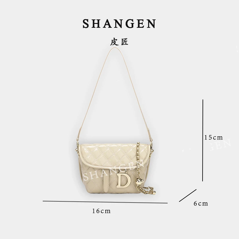【尚恩CC】QYX-9787-奶油杏-轻奢时尚女士新款单肩斜挎包