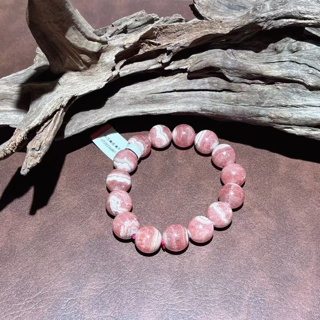 【云禧珠宝】红纹石菱锰矿手串D021010——多样性发其一