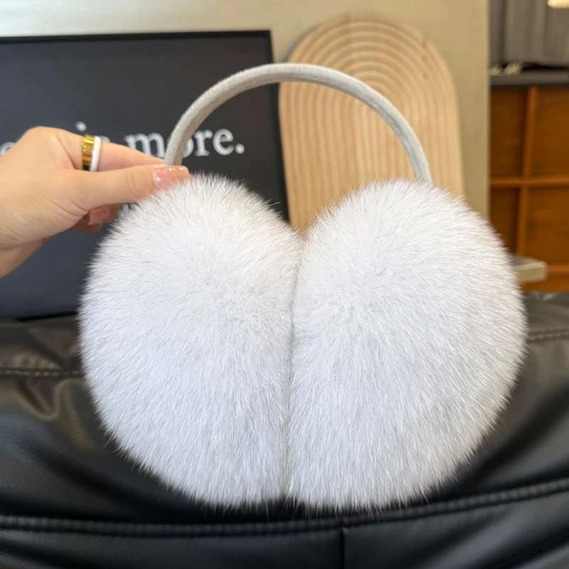 可爱奶油色耳捂可伸缩加厚保暖耳罩秋冬女毛绒耳套耳包冬季耳暖