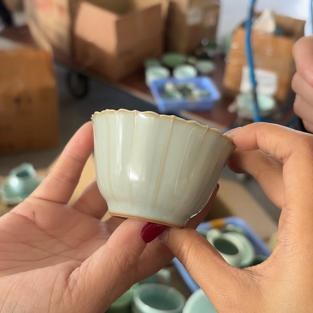 龙泉云间青瓷小米茶器
