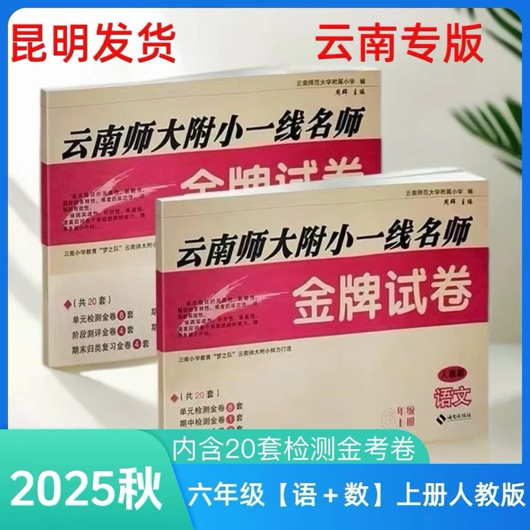 2025年秋云南师大附小一线名师金牌试卷六年级语文数学上册人教版