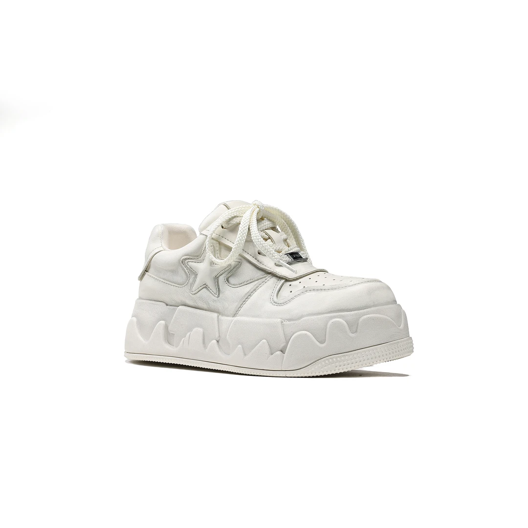 UANDI原创25年春夏新款时尚设计师款百搭厚底低帮小白鞋板鞋女鞋W