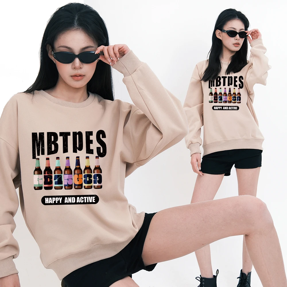 美式高街潮牌圆领卫衣男春冬季2025新款宽松国潮长袖打底衫情侣