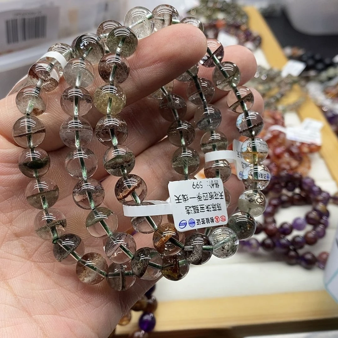 水晶手链未镶嵌多样性发货发一条